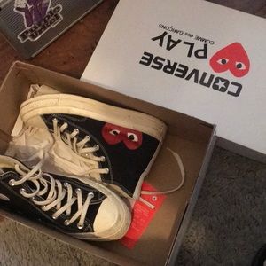 Womens comme de garcon black high top